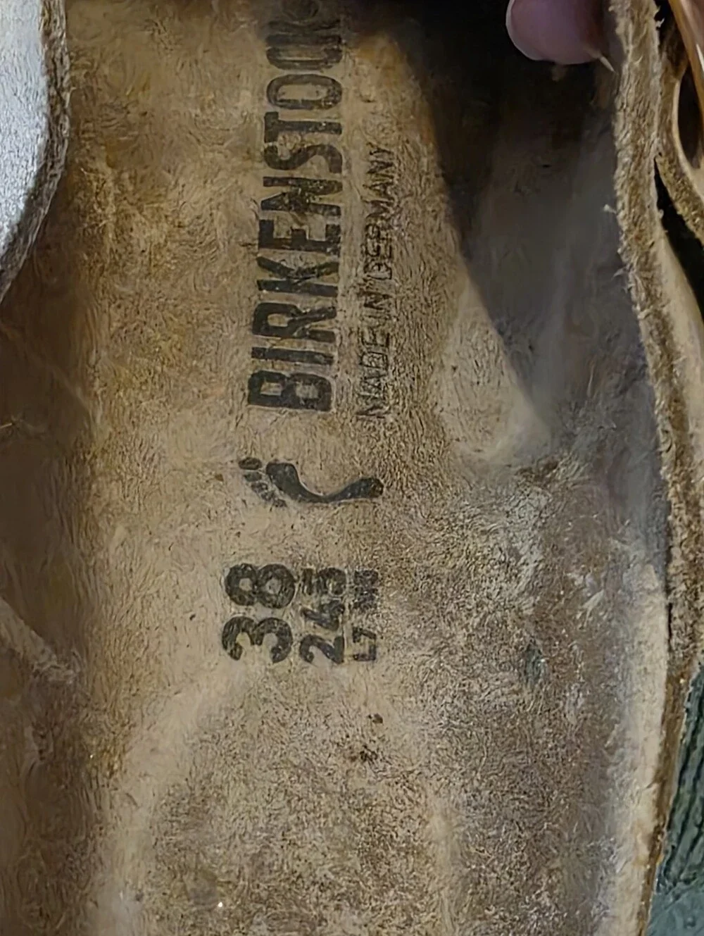 EUC Birkenstock Arizona Big Buckle Metallic Nude Leather Sandals EU 38 US 7-7.5